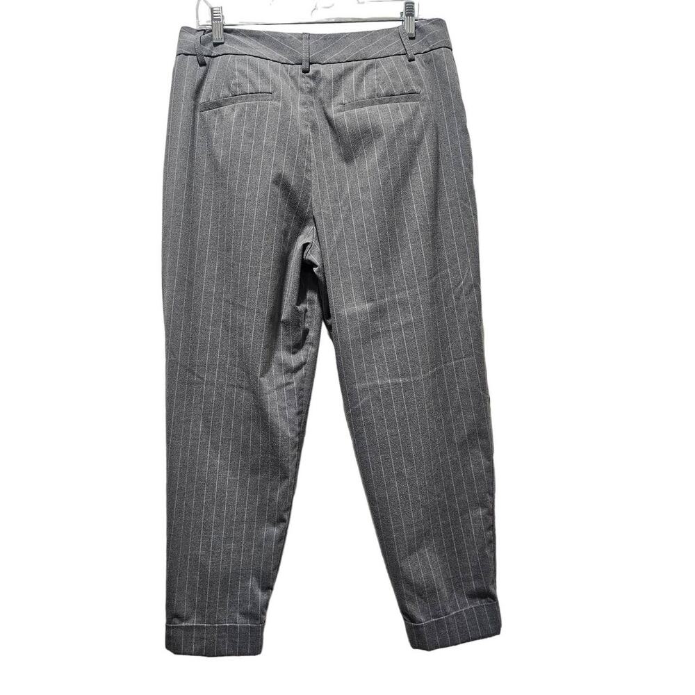 Banana Republic dress pants trousers Gray with White Striped SIZE 10 - Picture 2 of 2